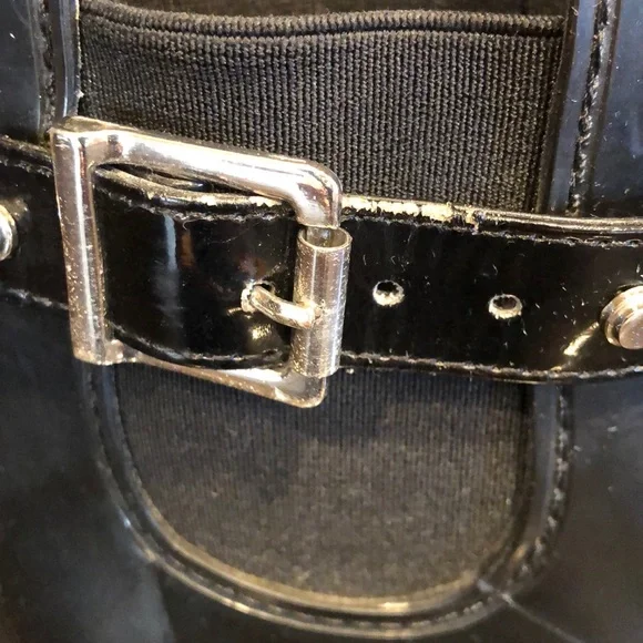 Halogen studded rubber rain booties boots women’s size 6 - Picture 5 of 8